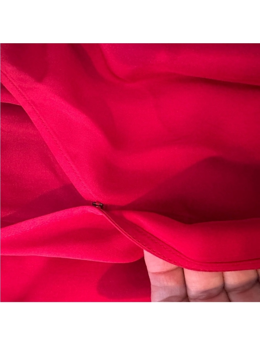 BNWT Parker Arya Puff Sleeve Wrap silk long sleep top ruby red XS - Picture 8 of 10